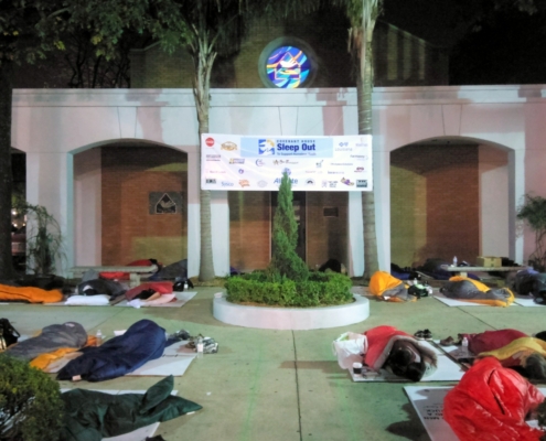 Sleepers during sleep out 2019