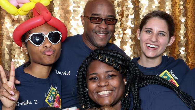 Attendees of the 2019 Cov Carnival pose for a group photo